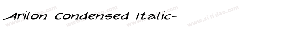 Arilon Condensed Italic字体转换